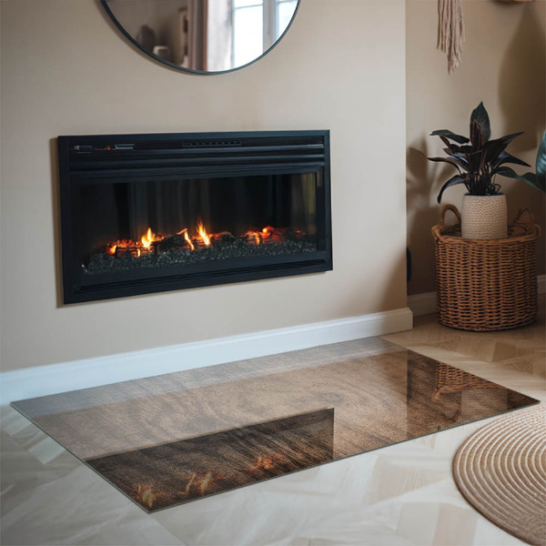 Obdĺžniková podložka pod kachle Vzor prírodného dreva