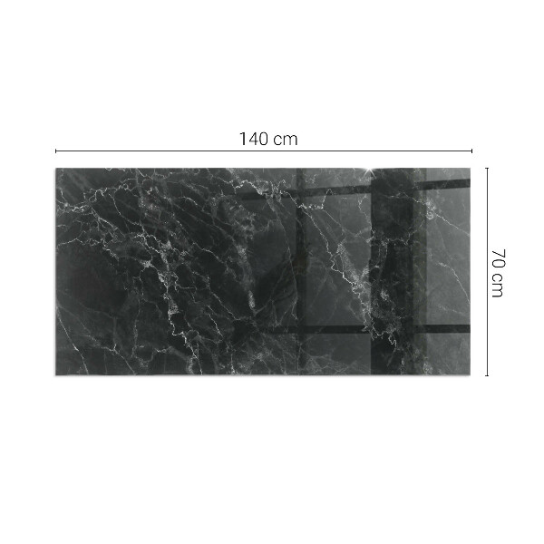 Obdĺžniková sklenená podložka pod krb Elegantný mramorový vzor