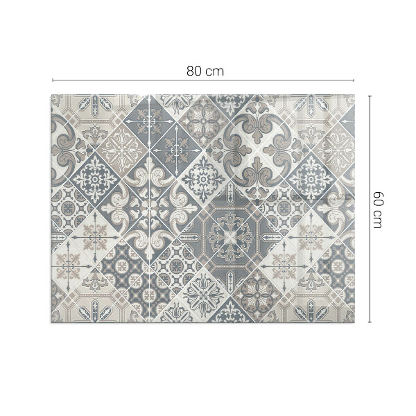 Obdĺžniková podložka pod krb Dekoratívny mozaikový vzor