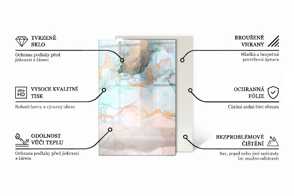 Obdĺžniková podložka pod krb Dosky v rôznych odtieňoch