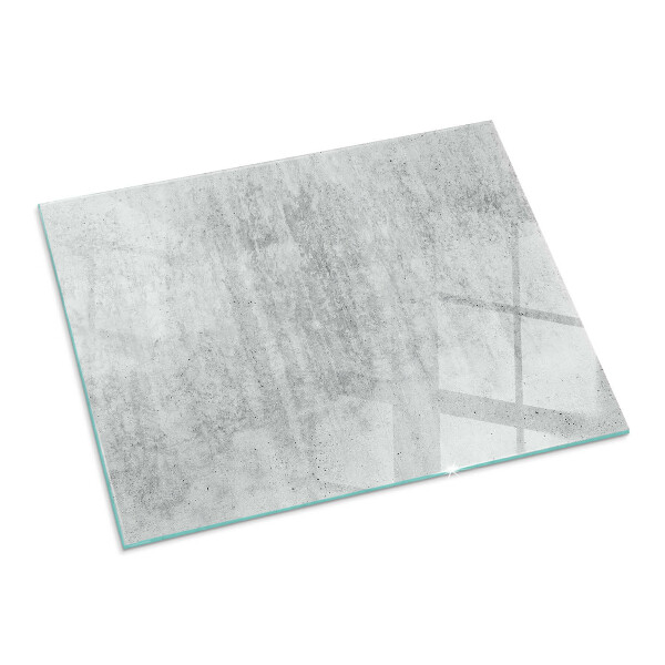 Obdĺžniková sklenená podložka pod krb Textúra surového betónu