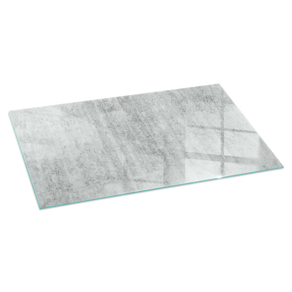 Obdĺžniková sklenená podložka pod krb Textúra surového betónu