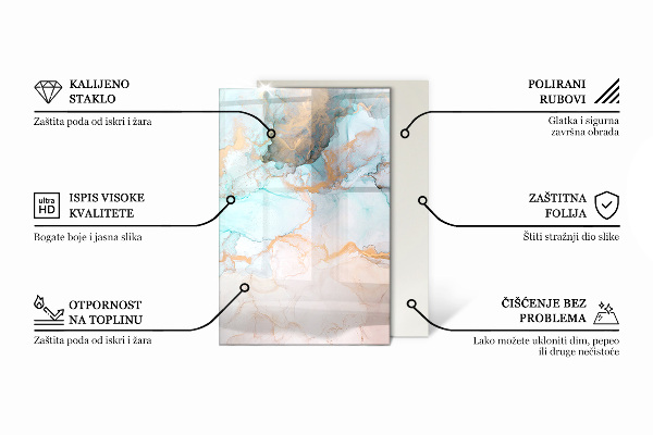 Obdĺžniková podložka pod kachle Abstraktný geometrický vzor