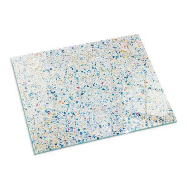 Obdĺžniková sklenená podložka pod krb Abstraktný textúrovaný vzor