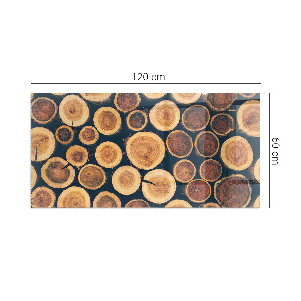 Obdĺžniková sklenená podložka pod krb Krabica s rezaným drevom