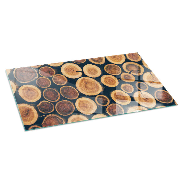 Obdĺžniková sklenená podložka pod krb Krabica s rezaným drevom