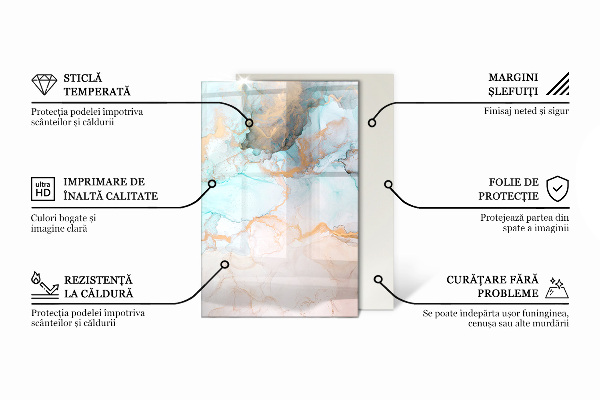 Obdĺžniková sklenená podložka pod krb Krabica s rezaným drevom