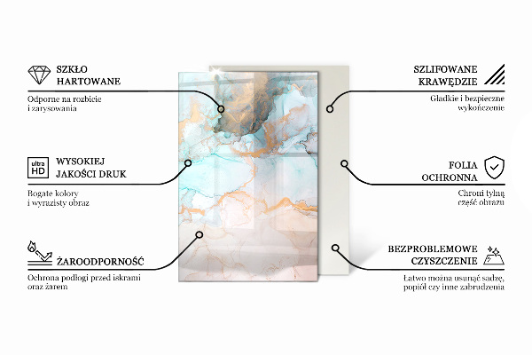 Obdĺžniková podložka pod kachle Abstraktné vlny a čiary