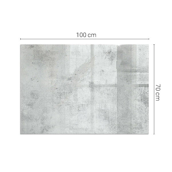 Obdĺžniková sklenená podložka pod krb Textúra surového betónu