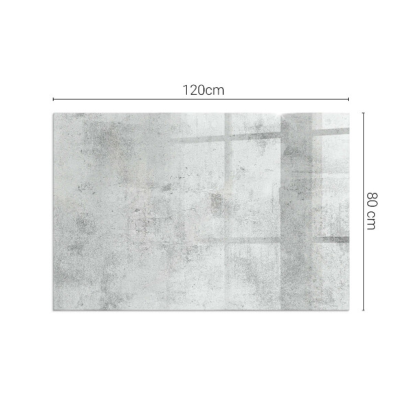 Obdĺžniková sklenená podložka pod krb Textúra surového betónu