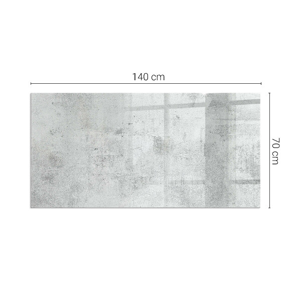 Obdĺžniková sklenená podložka pod krb Textúra surového betónu