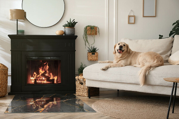 Obdĺžniková podložka pod kachle Elegantný mramor s žilami