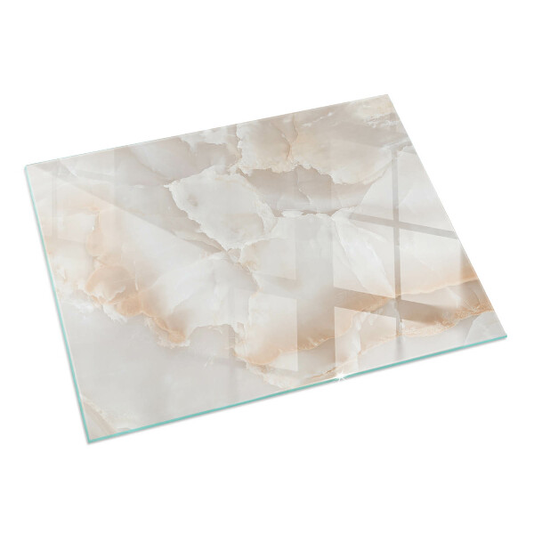 Obdĺžniková sklenená podložka pod krb Vzor z prírodného kameňa