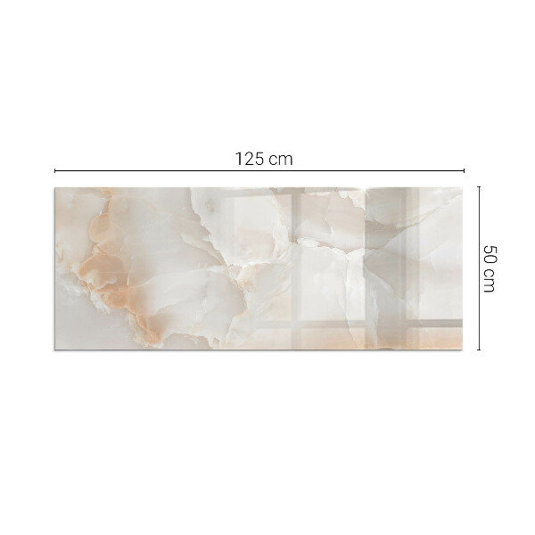 Obdĺžniková sklenená podložka pod krb Vzor z prírodného kameňa