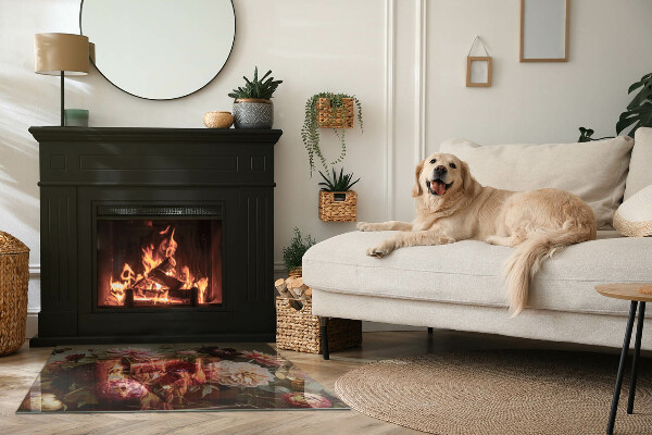 Obdĺžniková podložka pod krb Kytica kvetov v detaile