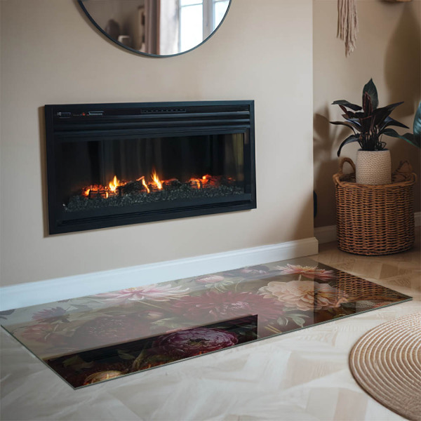 Obdĺžniková podložka pod krb Kytica kvetov v detaile