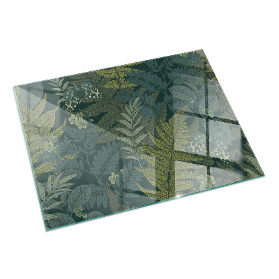 Obdĺžniková podložka pod kachle Rastlinné motívy s motýľmi