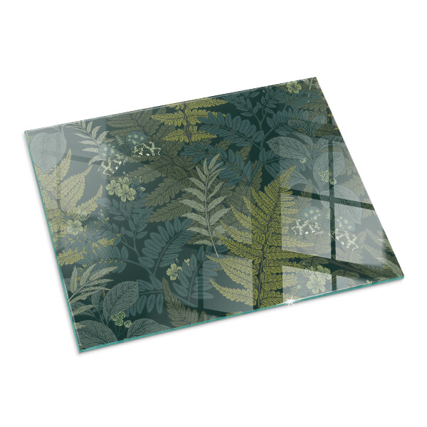 Obdĺžniková podložka pod kachle Rastlinné motívy s motýľmi