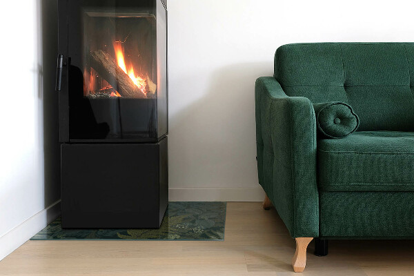 Obdĺžniková podložka pod kachle Rastlinné motívy s motýľmi