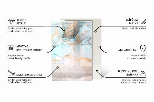 Obdĺžniková podložka pod krb Tropické listy v pozadí