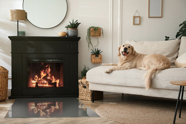 Obdĺžniková podložka pod krb Farba: Šedohnedá