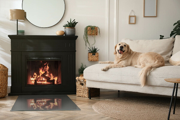 Obdĺžniková podložka pod krb Farba: Šedohnedá