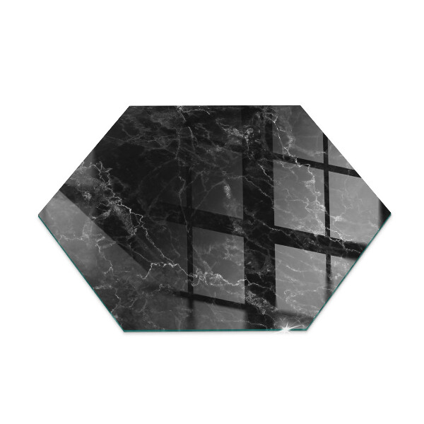 Šesťuholníková podložka pod krbové kachle Elegantný mramorový vzor