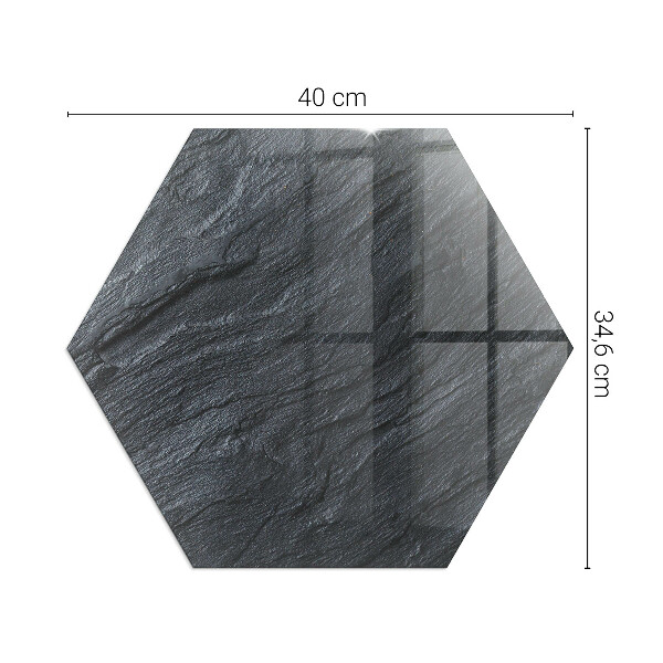 Šesťuholníková nehorľavá podložka pred krb Textúra povrchu kameňa