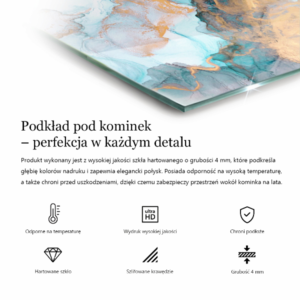 Šesťuholníková podložka pod krbové kachle Mramorový žilový vzor