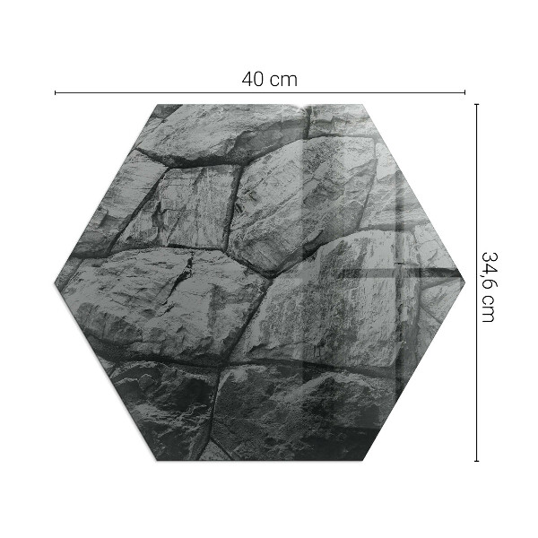 Šesťuholníkové sklo pod krb Vzor z prírodného kameňa