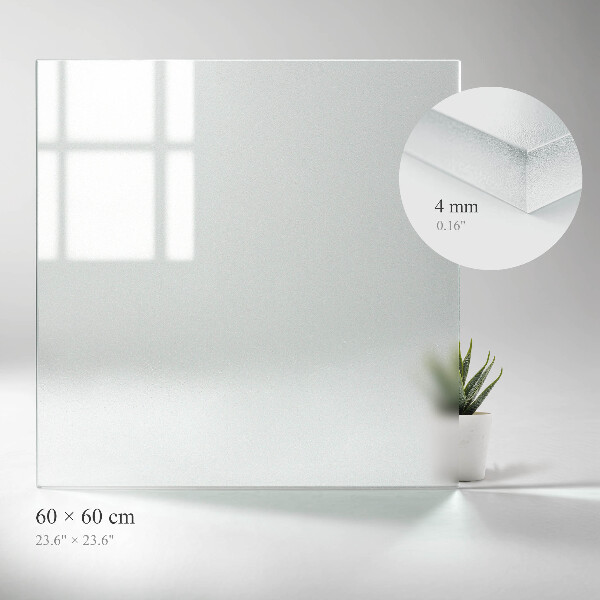 Štvorcová polopriehľadná doska na stôl