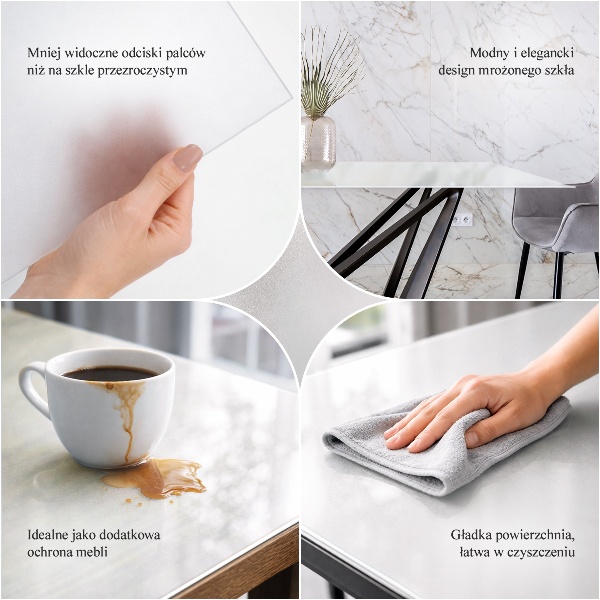 Okrúhla polopriehľadná stolová doska