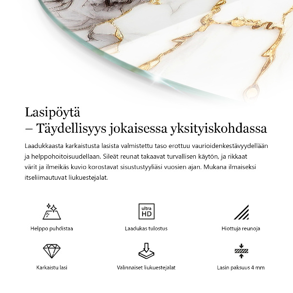 Doska na stôl Mramorový štýl s žilami