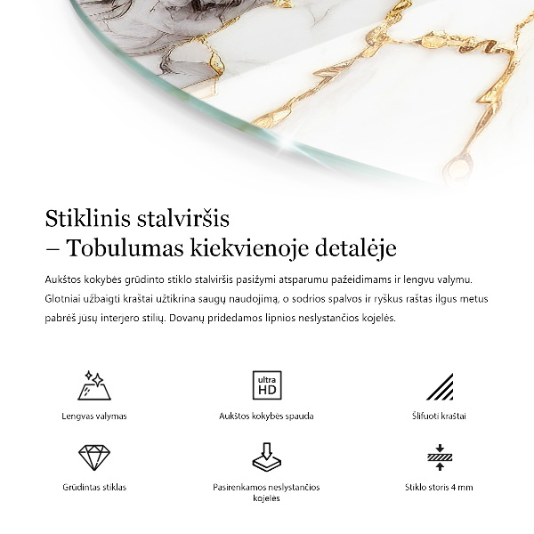 Doska na stôl Mramorový štýl s žilami