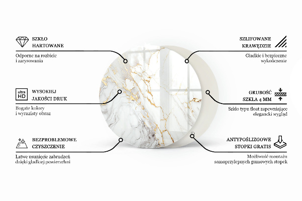 Doska na stôl Mramorové žily v štýle