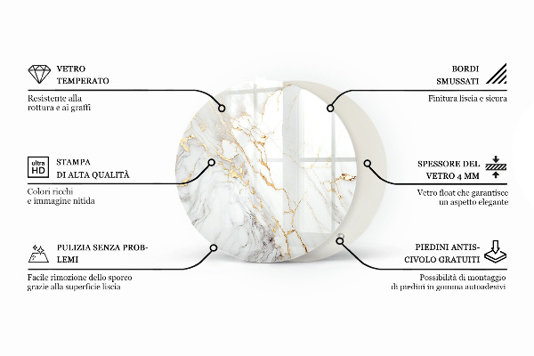 Doska na stôl Mramorové žily v štýle