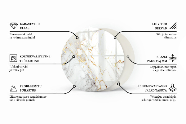 Doska na stôl Mramorové žily v dizajne