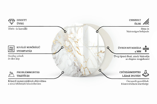 Doska na stôl Mramorové žily v dizajne