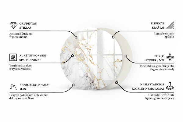 Doska na stôl Mramorový motív v prírode