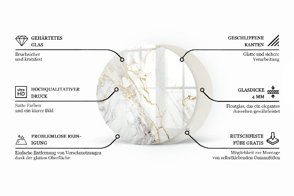 Doska na stôl Mramorový dizajn na povrchu