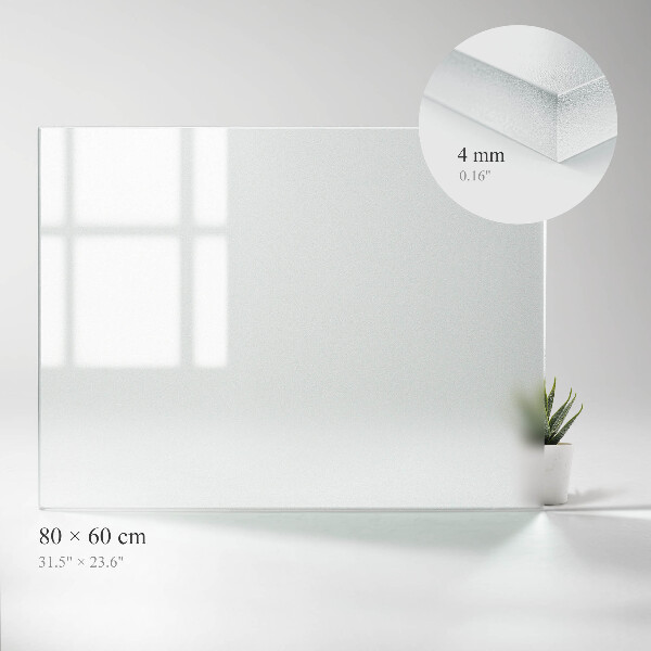 Obdĺžniková polopriehľadná sklenená doska na stôl