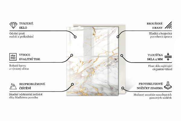 Stolová doska Žilkový mramorový vzor