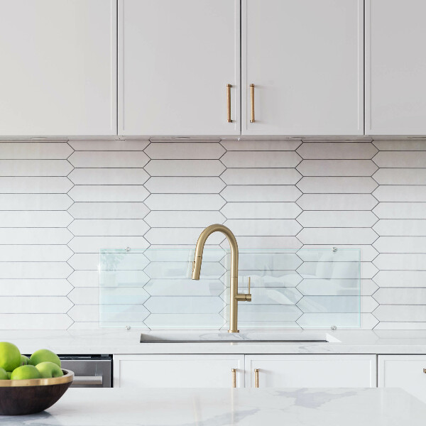 Transparentný zástena do kuchyne 100x30 cm