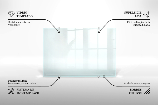 Transparentný sklenená zástena do kuchyne 100x70 cm