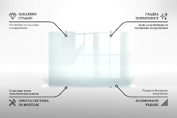 Obklad za kuchynskú linku transparentný 120x60 cm