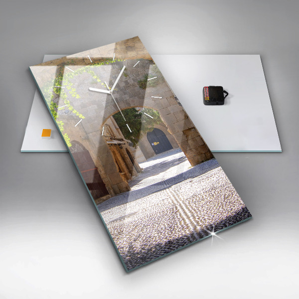 Vertikálne hodiny Malebná ulica Rodosu