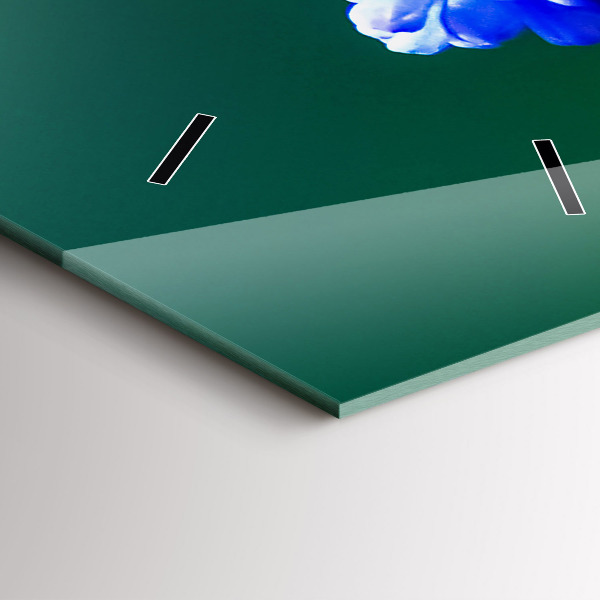 Vertikálne hodiny Modré kvety