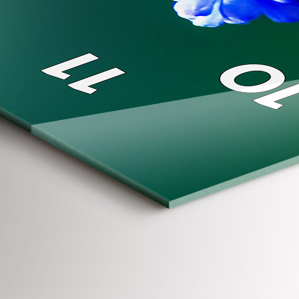 Vertikálne hodiny Modré kvety