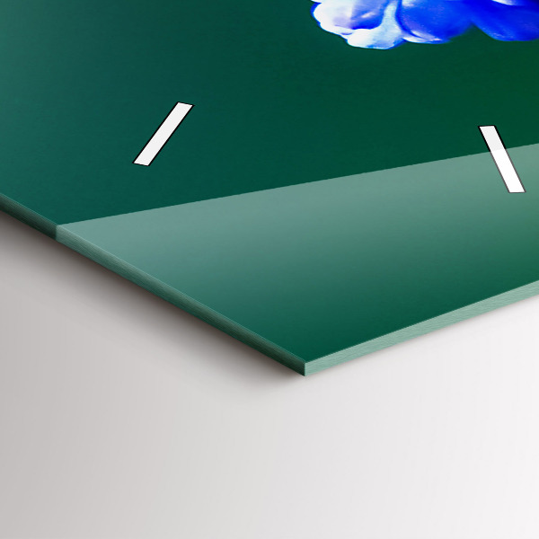 Vertikálne hodiny Modré kvety