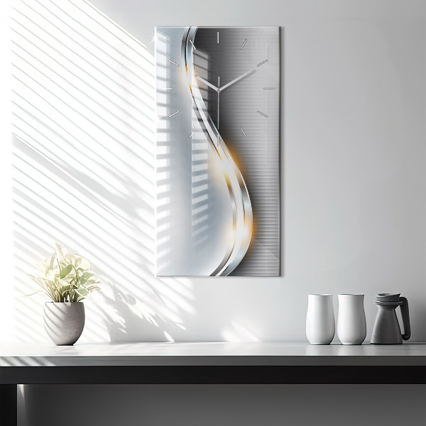 Vertikálne hodiny Kovová abstrakcia